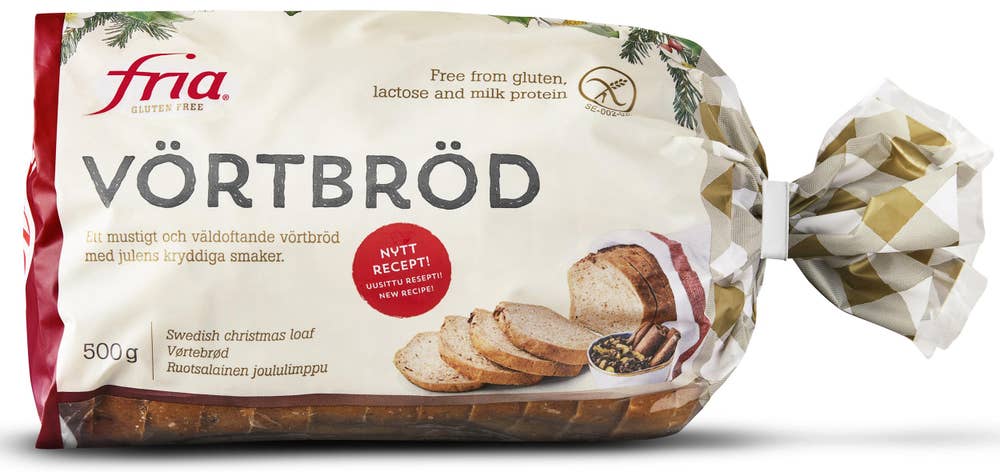 Fria Vörtbröd Glutenfri/Laktosfri Fryst 500g Fria