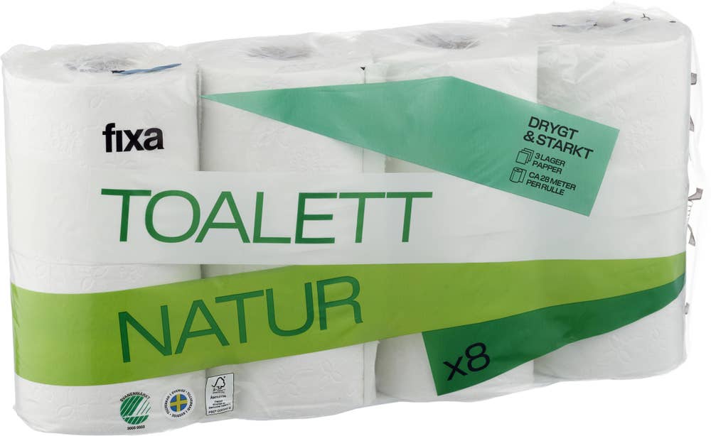 Fixa Toalettpapper Natur Drygt & Starkt