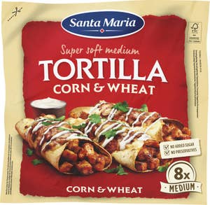 Santa Maria Tortillas Corn & Weat Medium 8-p