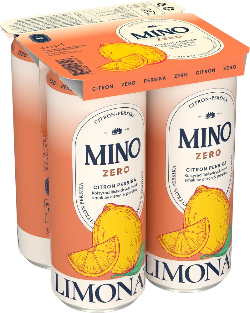 Limonata Citron Persika Zero 4x33cl