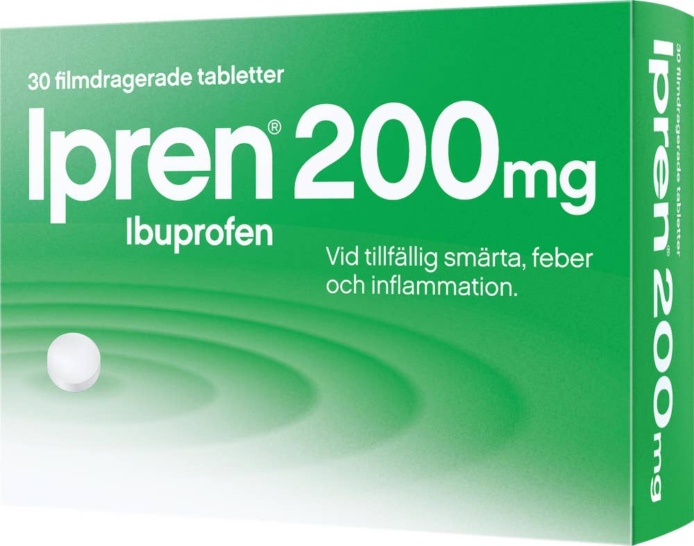 Ipren 200 mg, Ibuprofen, filmdragerad tablett, 30 st