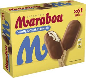 Marabou Glasspinnar Vanilj & Chokladsmak