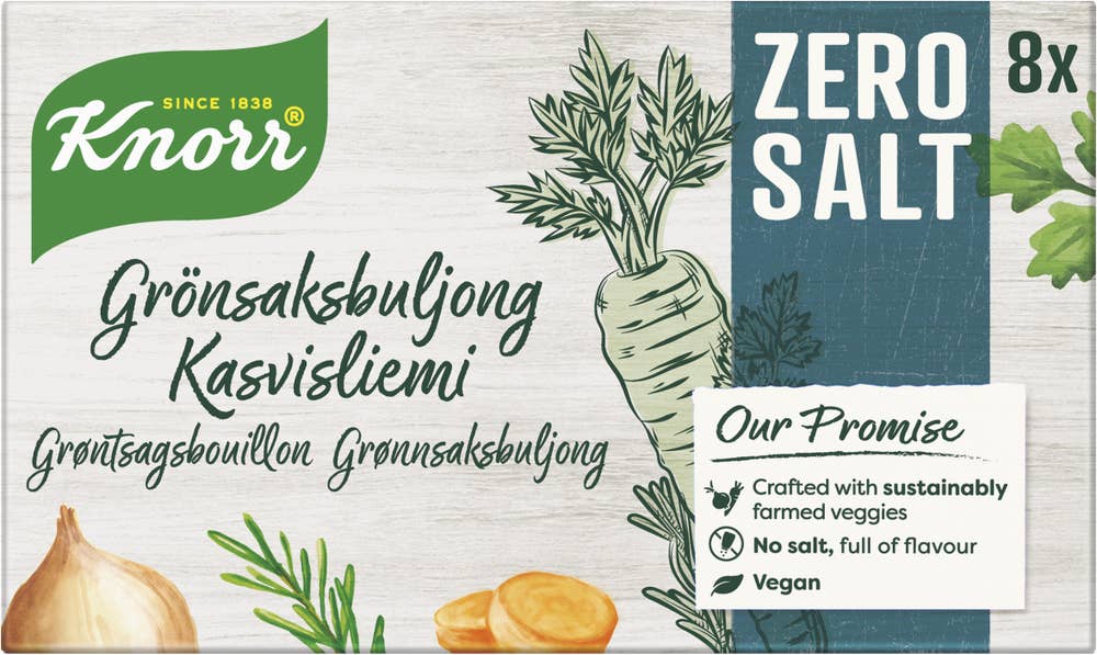 Knorr Buljongtärning Grönsak Zero Salt 8-p