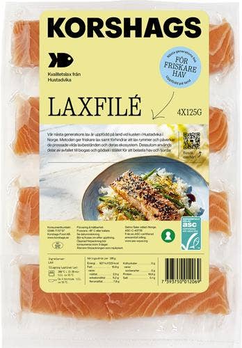 Korshags Laxfilé Fryst 4-p ASC
