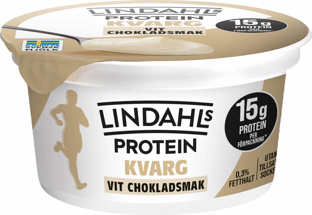 Lindahls Kvarg Vit Chokladsmak 0,2% Utan Tillsatt Socker
