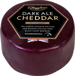 Falbygdens® Rekommenderar Cheddar Dark Ale Lagrad hårdost 33%