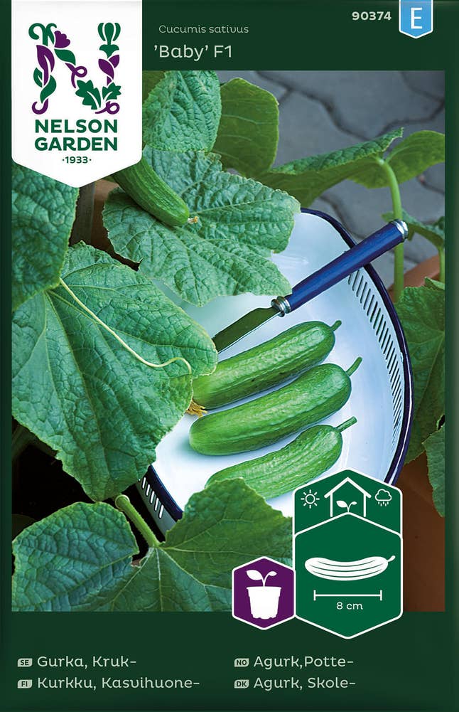 Nelson Garden Odlingsfrön Gurka Växthus Baby