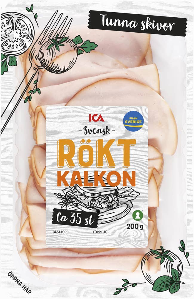 Ej sorterad Rökt Kalkon Ica