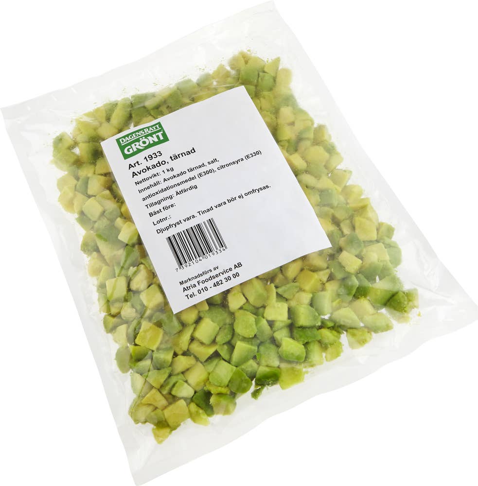 Avokado Tärnad Fryst