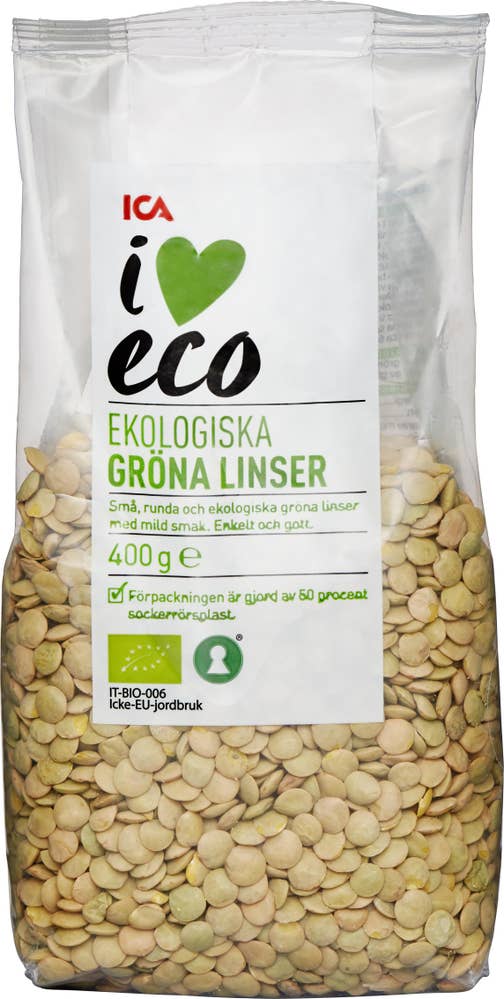 Ej sorterad Gröna Linser Ica Eco