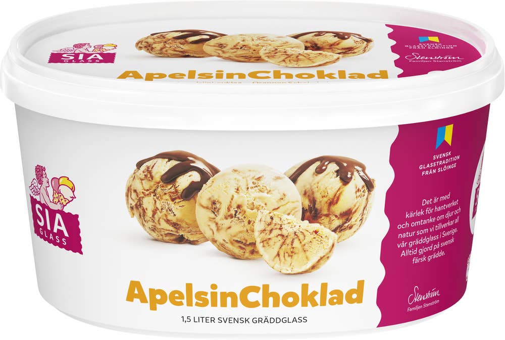 SIA Glass Gräddglass Apelsinchoklad