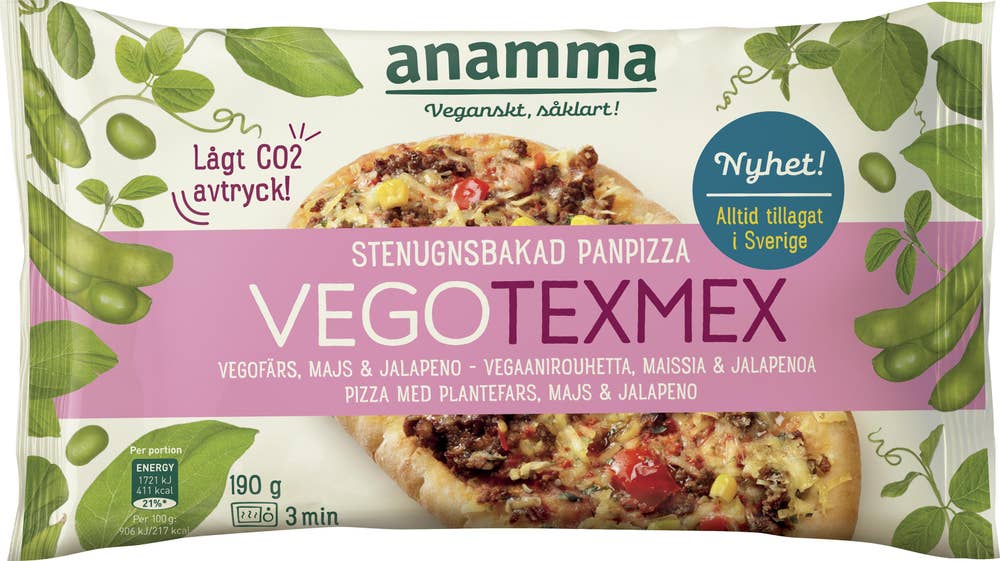 Anamma Panpizza Vegotexmex Fryst