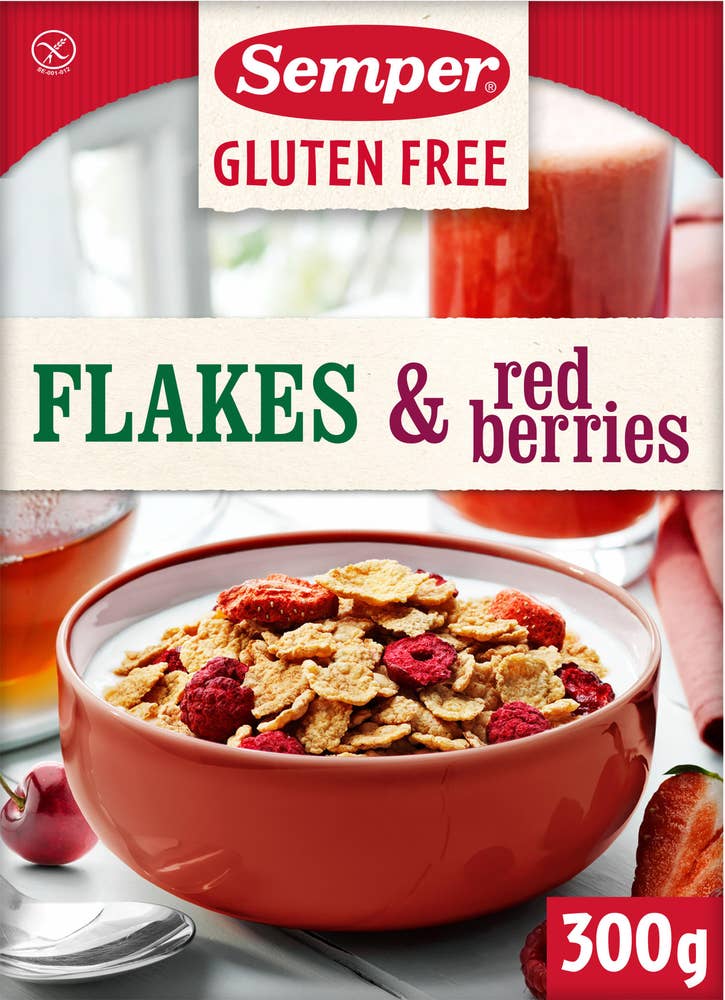 Semper Flakes Red Berries Glutenfria