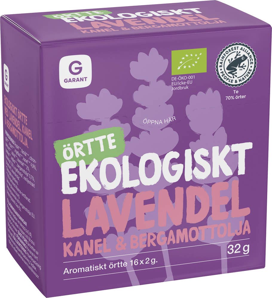 Te Lavendel, Kanel och Bergamott EKO