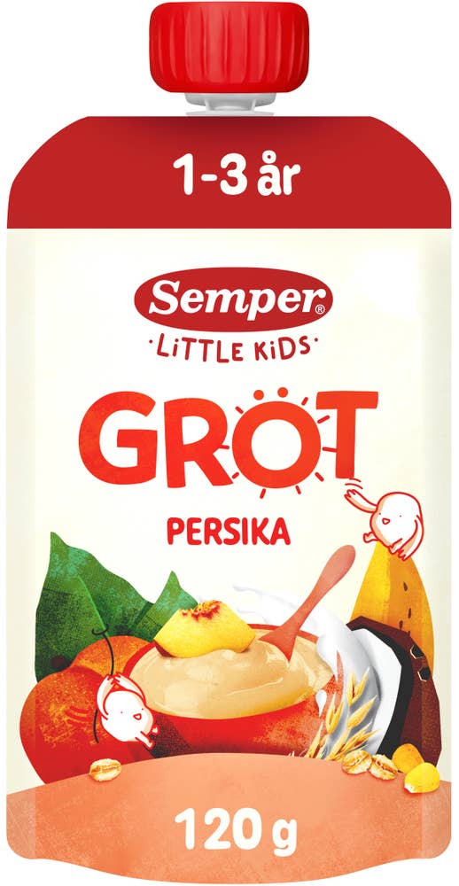 Semper Grötklämmis Persika, Banan & Havre 1-3 år