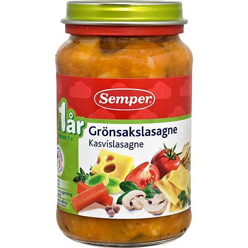 Ej sorterad Grönsakslasagne 1År Semper