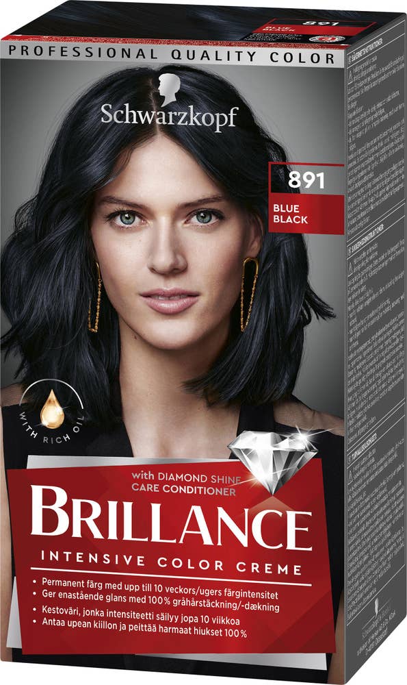 Brillance Hårfärg Blåsvart 8 Brillance Schwarzkopf