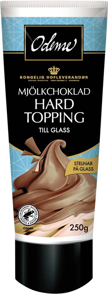 Odense Mjölkchoklad Hard Topping till Glass