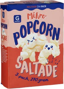 Garant Mikropopcorn Salt 3x90g