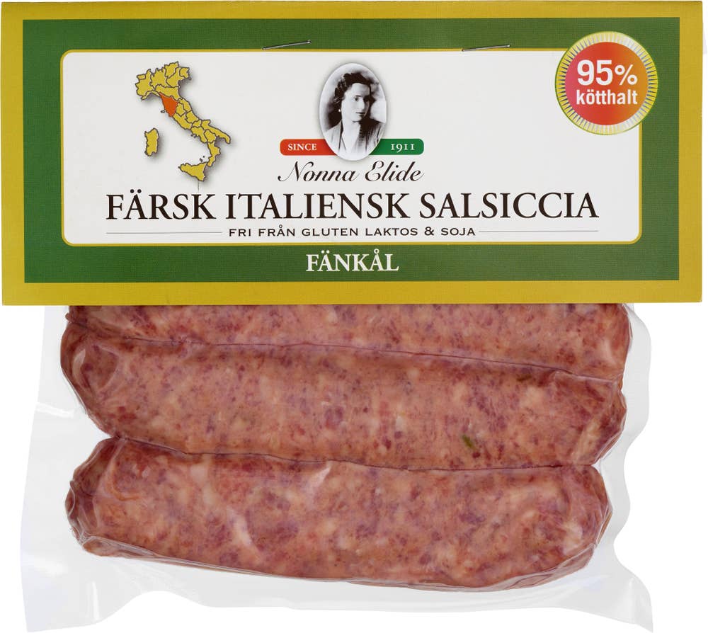 Nonna Elide Färsk Salsiccia Fänkål Kötthalt 95%