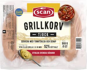 Scan Grillkorv Tjock 9-p