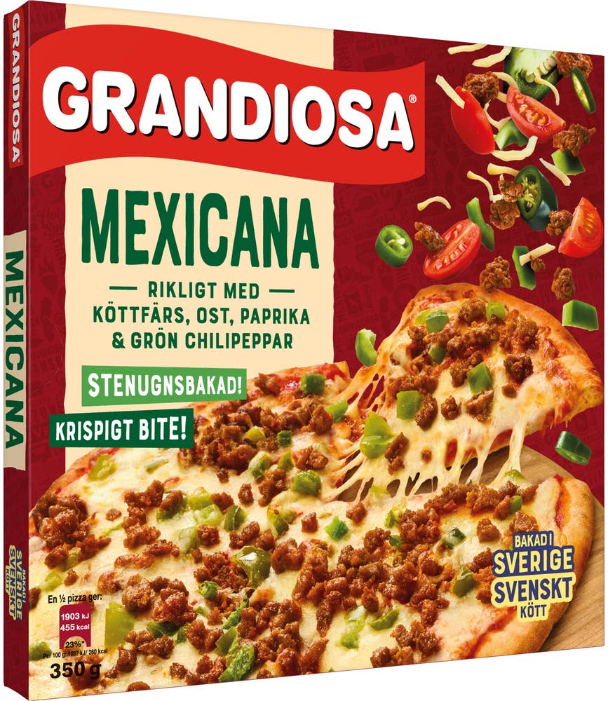 Grandiosa Pizza X-Tra Allt Mexican Fryst