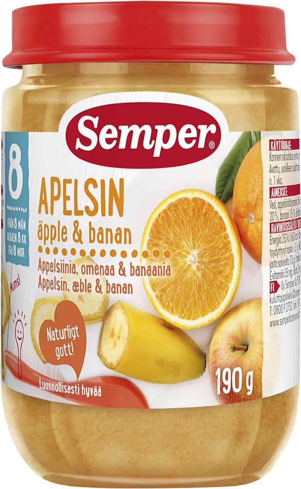 Semper Apelsin Äpple och Banan 8M