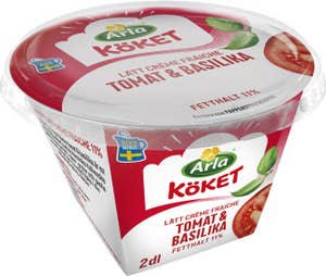 Arla Köket® Crème Fraiche Lätt 11% Tomat & Basilika