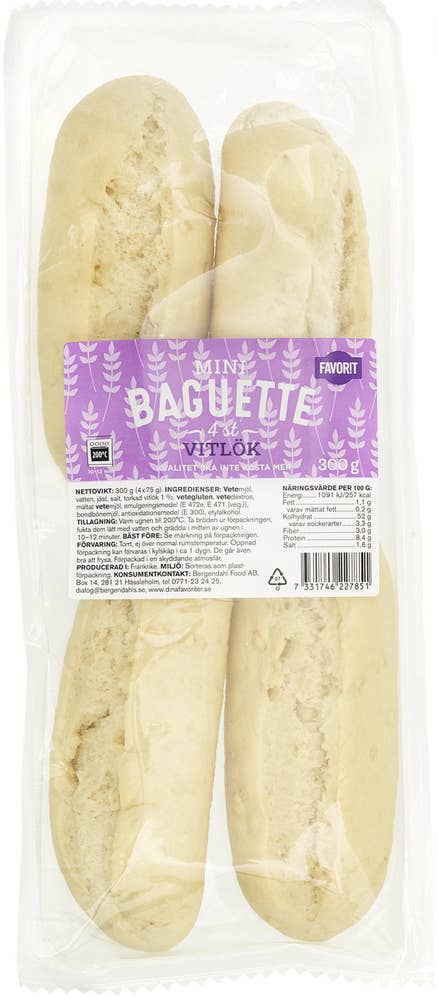 Favorit Minibaguette Vitlök 4-p Favorit