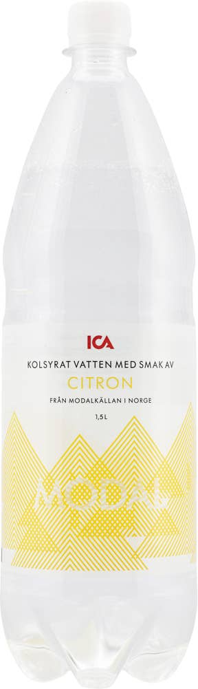 Ej sorterad Mineralvatten Citron 1,5L Ica