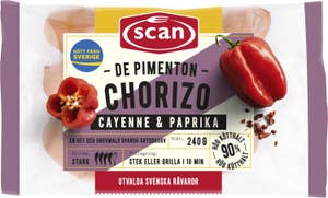 Scan Chorizo De Pimenton Kötthalt 90% 3-p
