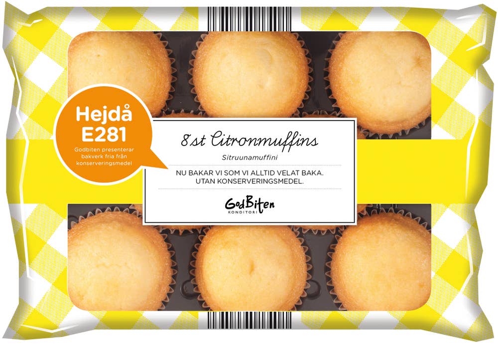 Ej sorterad Citronmuffins Godbiten
