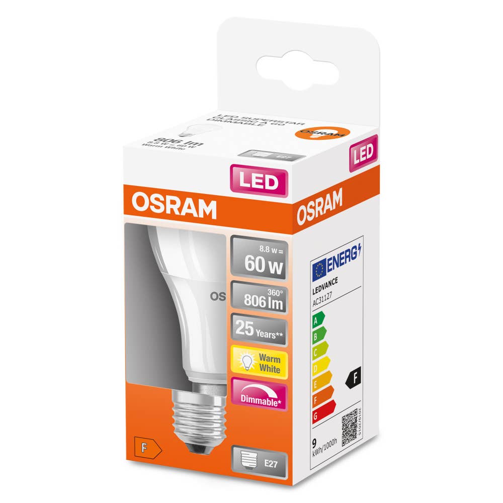 Osram Ljuskälla LED Dimbar 60W E27 2700K