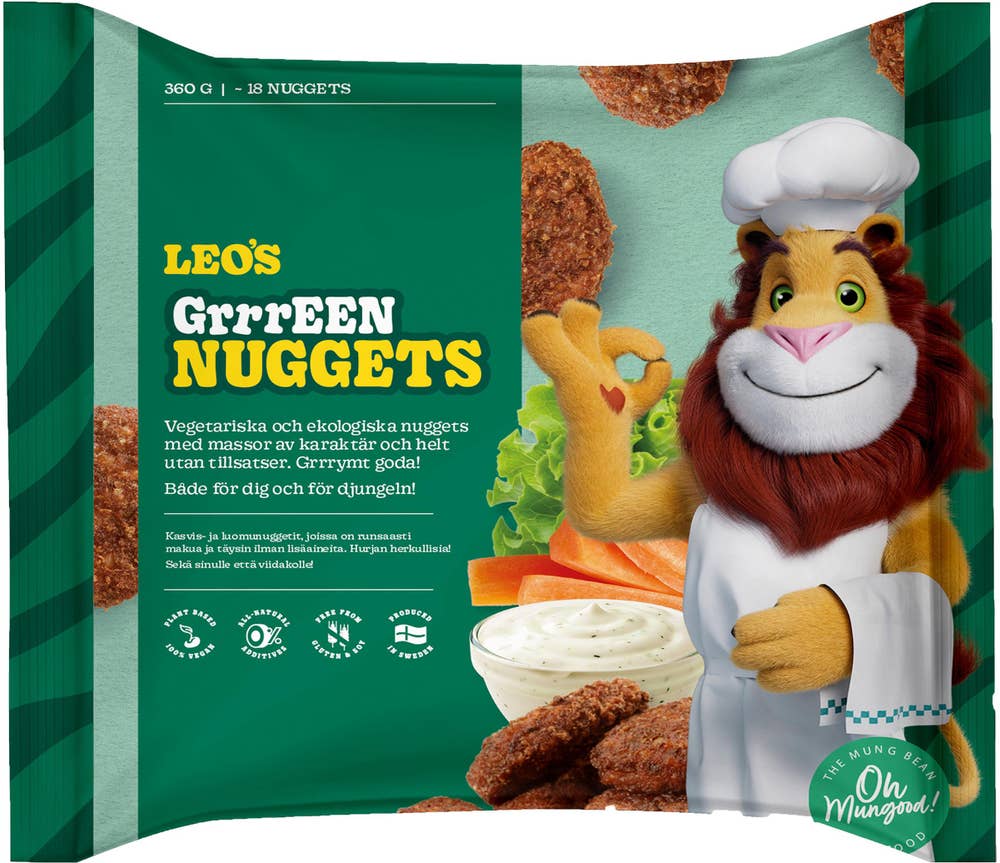 Oh Mungood Leo's Green Nuggets EKO Fryst