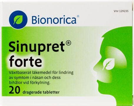 Sinupret forte Bionorica Sinupret forte, Växtbaserat läkemedel, tablett, 20 st
