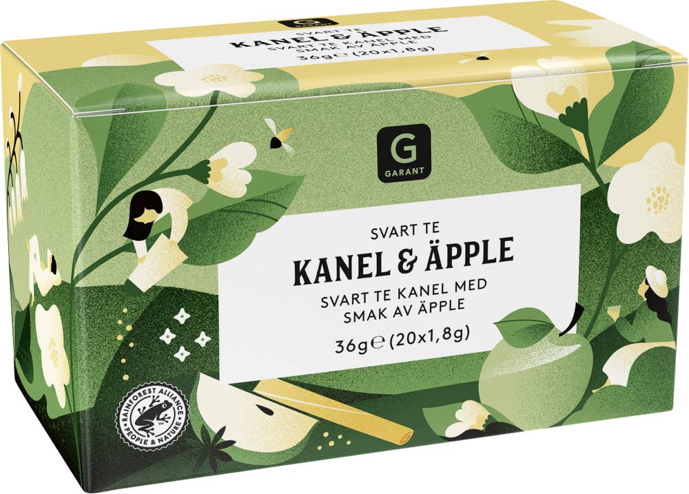 Garant Svart Te Äpple & Kanel
