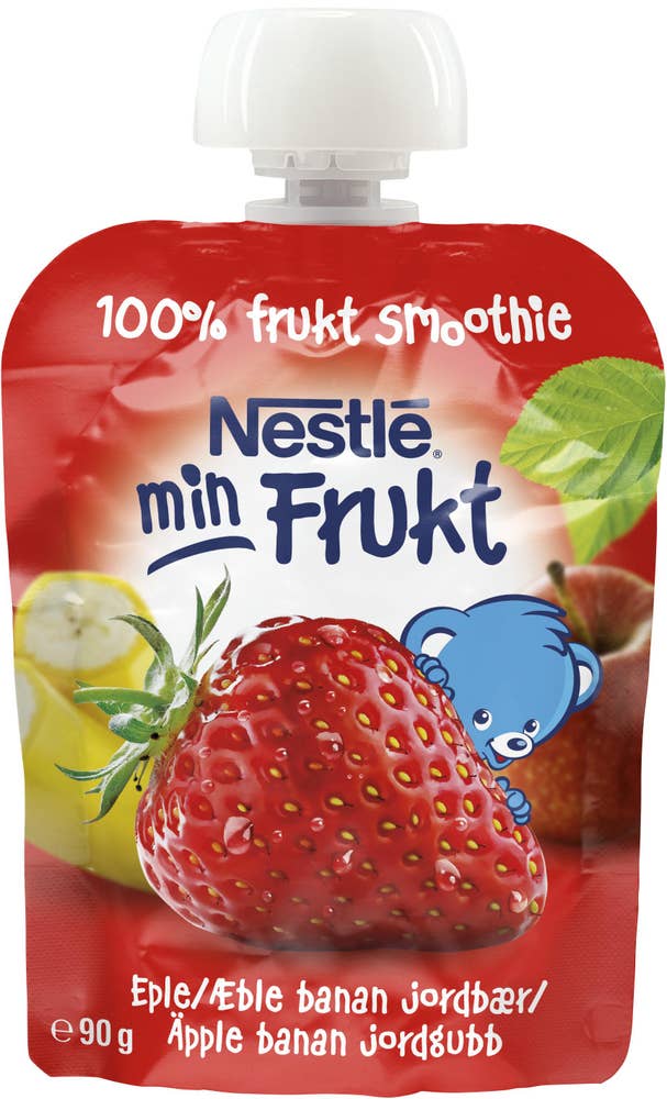 Nestlé Klämpåse Smoothie Äpple, Banan & Jordgubb 6M
