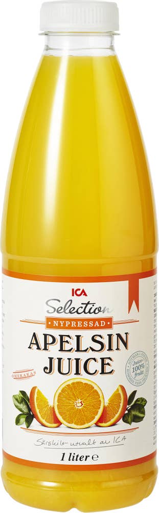 Ej sorterad Nypresad Apelsinjuice 1L Ica Selection