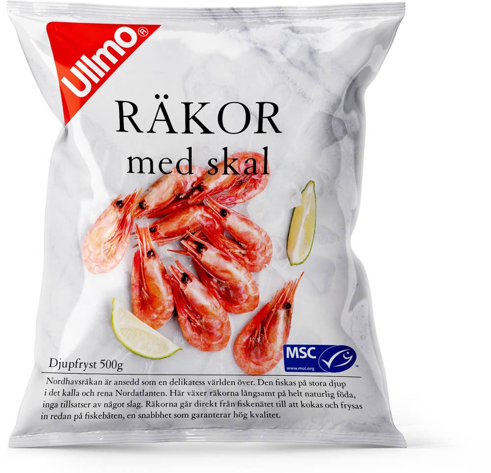Ullmo Räkor med Skal 70-90 MSC Fryst
