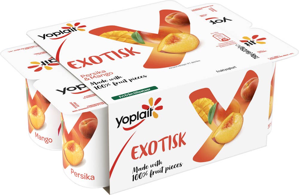 Yoplait Yoghurt Exotiska Frukter 2,3% 6x125g Yoplait