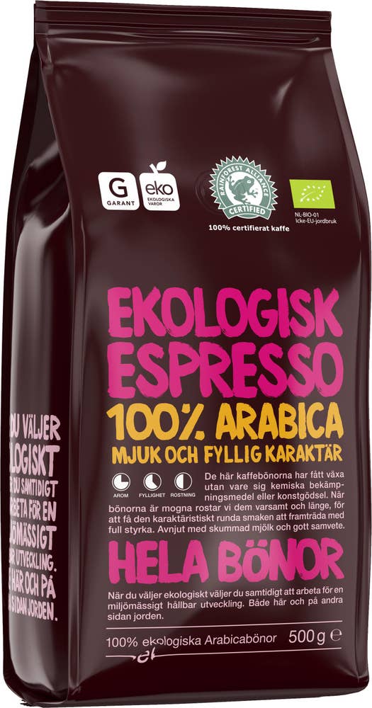 Espresso Hela Kaffebönor EKO