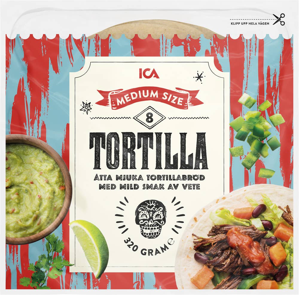 Ej sorterad Vetetortillas 8st Ica