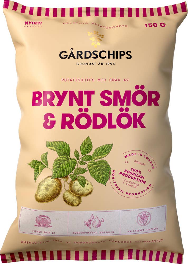 Gårdschips Chips Brynt Smör & Rödlök