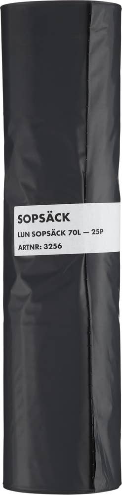 GARBAGE BAG Sopsäck Svart 70L