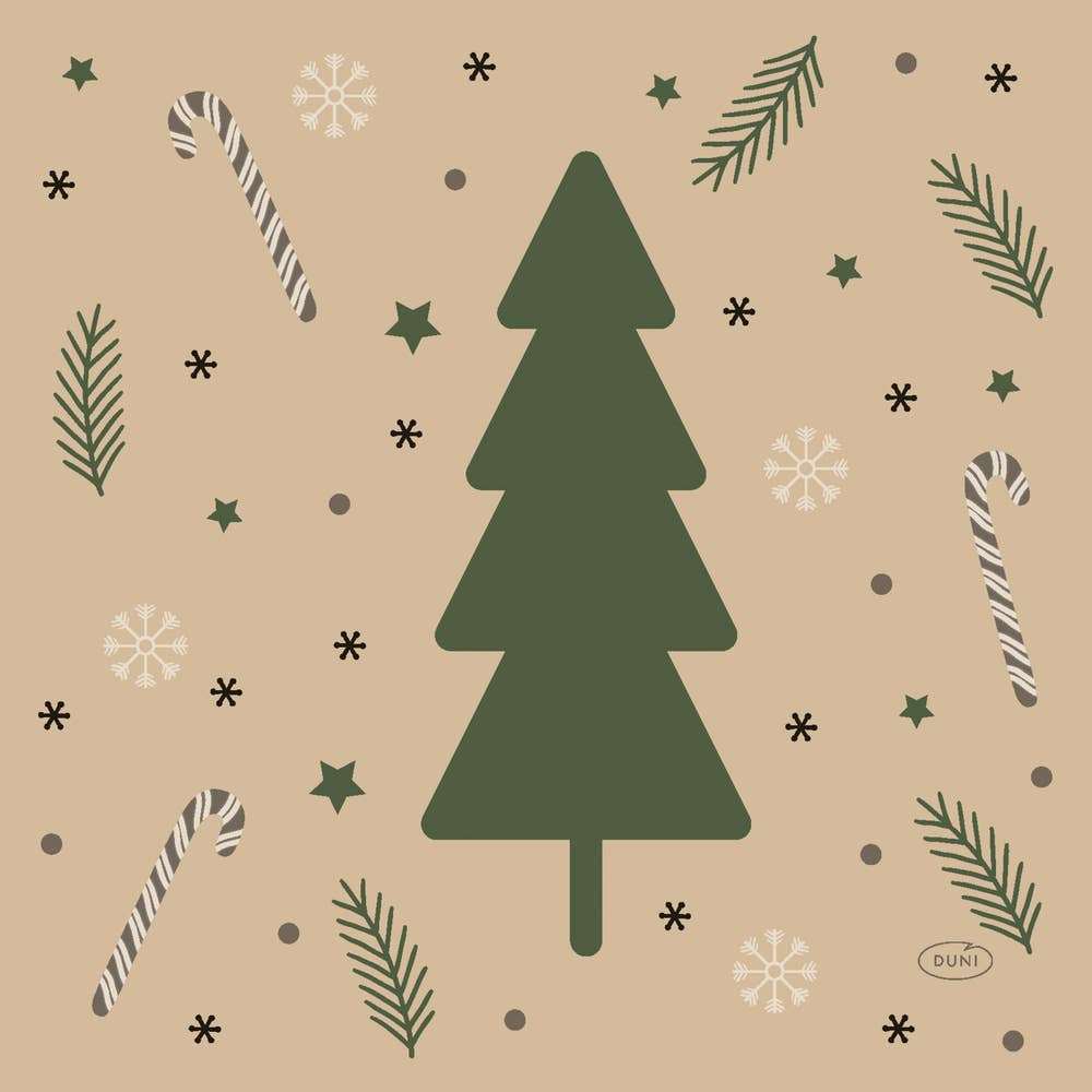 Duni Servett Natural Yulet 3-Lags 33x33cm