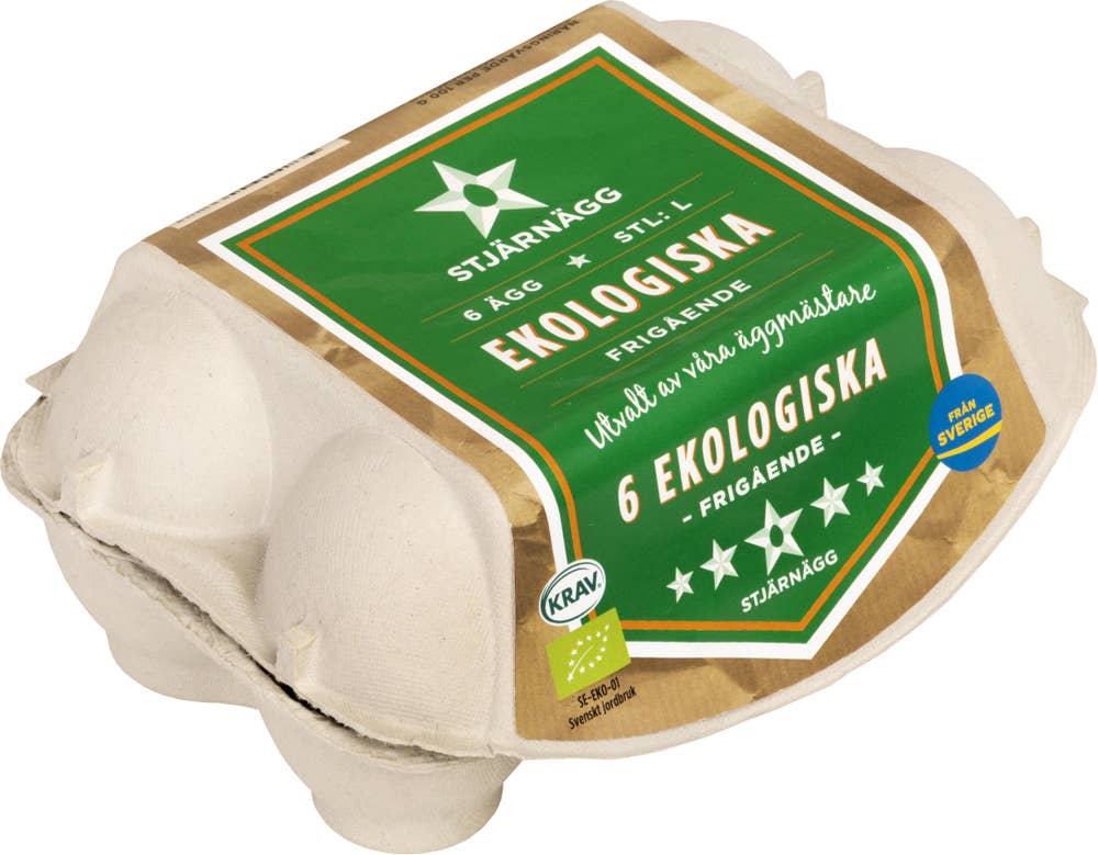 Stjärnägg Ägg EKO/KRAV L 6-p 378g Stjärnägg