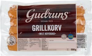 Gudruns Godingar Grillkorv Kötthalt 72%