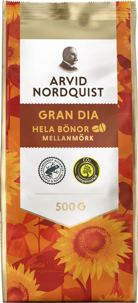 Arvid Nordquist Gran Dia Hela Kaffebönor Mellanmörk