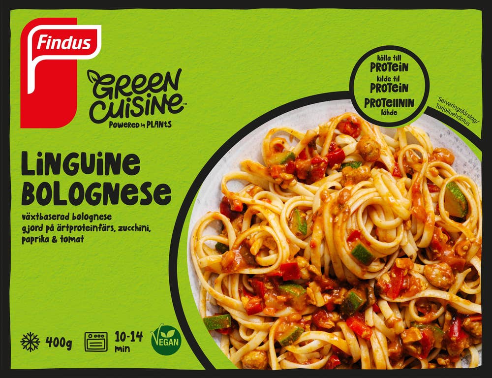 Green Cuisine Linguine Bolognese Fryst Findus Green Cuisine