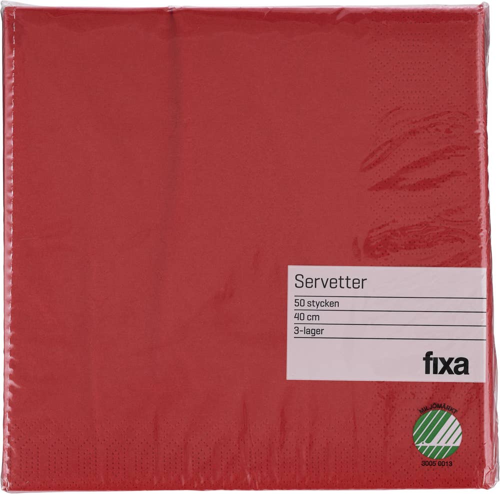 Fixa Servett Röd 40cm